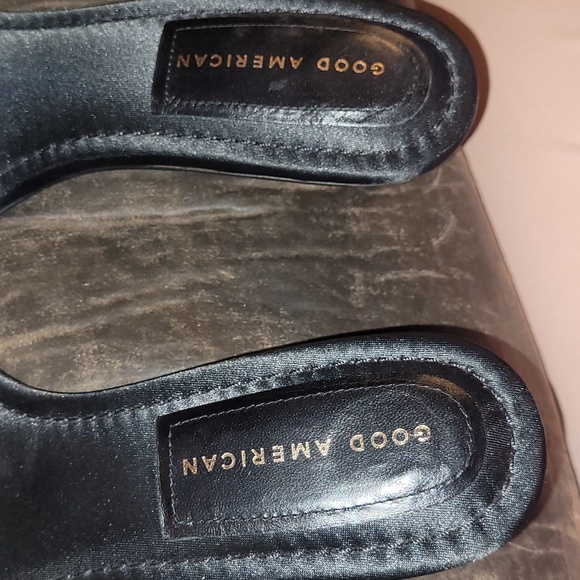 EUC Good American Kickstand Slide Sandal Mules Black Diamond size 11 - Picture 6 of 9